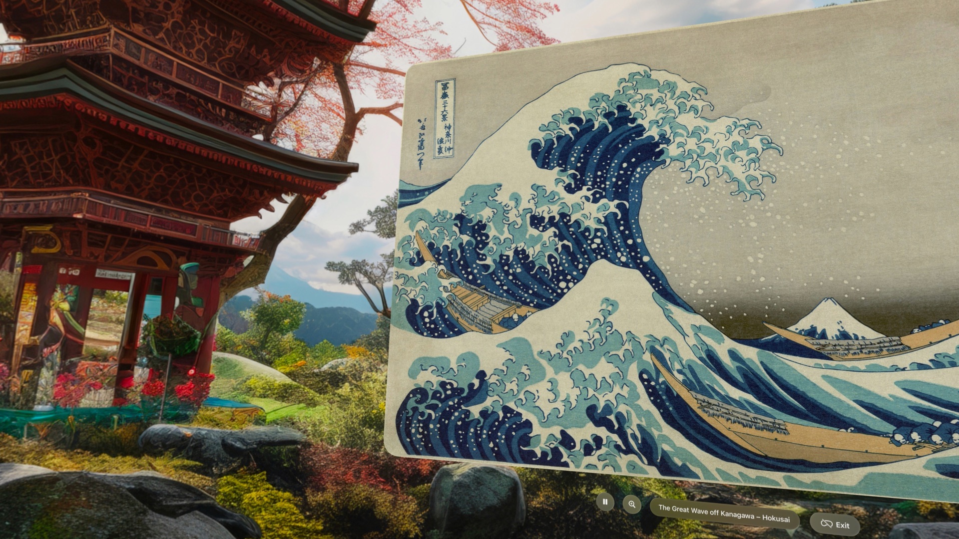 The Great Wave immersive environment in Museas