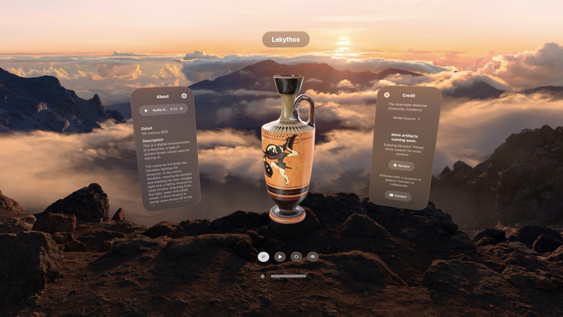 Rotating a 3D artifact in your own space